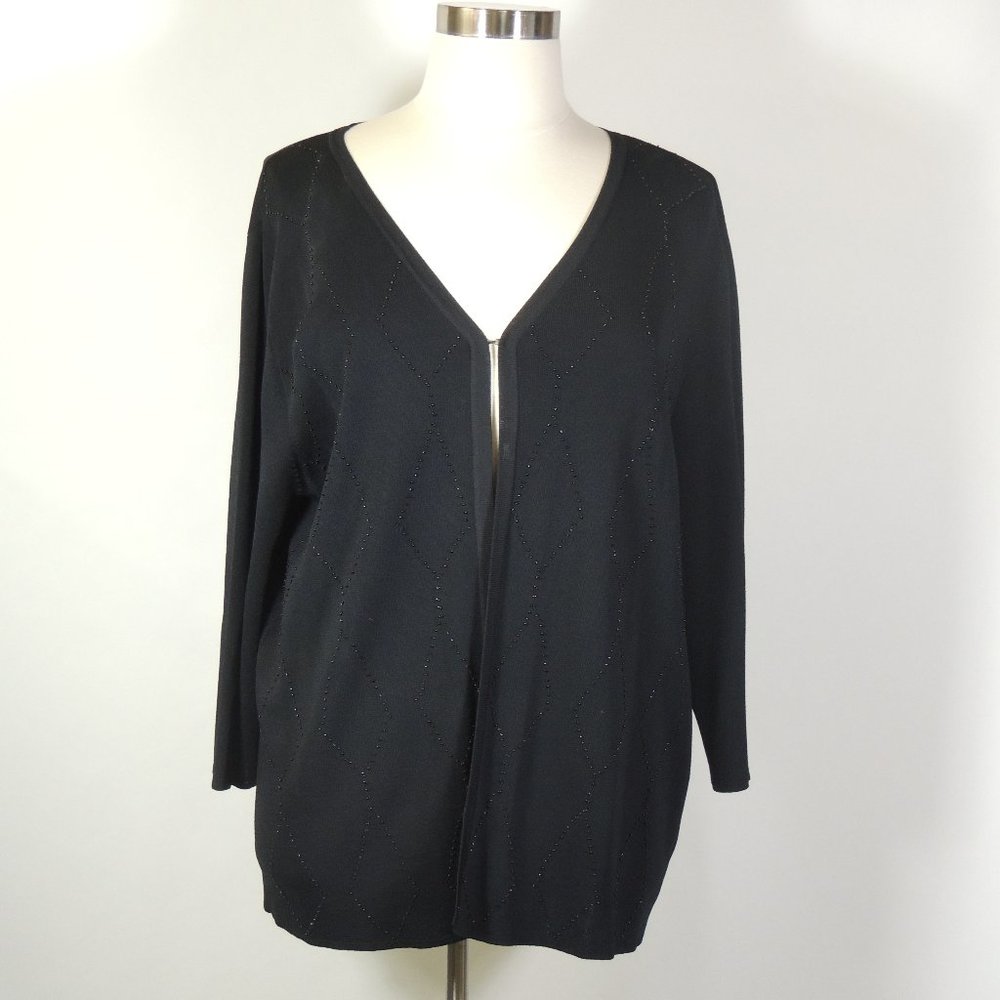 Black Beaded Cardigan